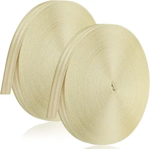 2 Rolls 98 Yards Nylon Webbing Strap 1 Inch Heavy Duty Webbing Roll Flat Climbing Webbing for Indoor Outdoor Gear Crafting DIY Repairing Belt Camping Hiking Sports