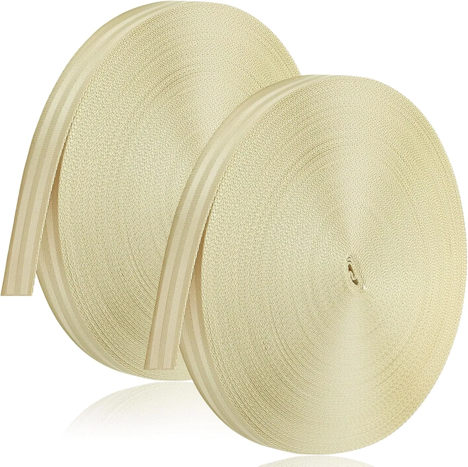 2 Rolls 98 Yards Nylon Webbing Strap 1 Inch Heavy Duty Webbing Roll Flat Climbing Webbing for Indoor Outdoor Gear Crafting DIY Repairing Belt Camping Hiking Sports