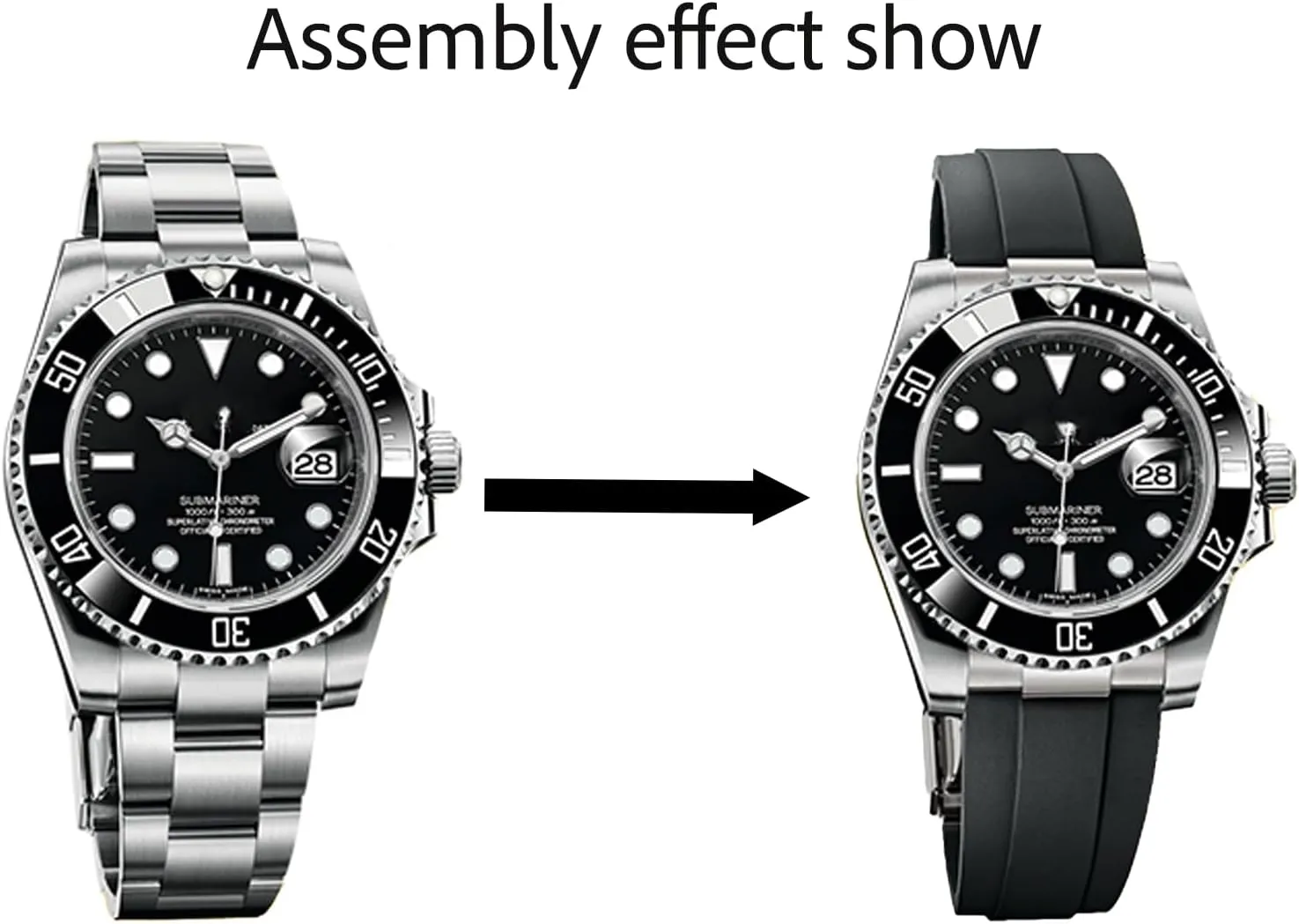 20mm 21mm Curved Watch Endlinks for Rolex Submariner, GMT Master II, Yacht Master and Daytona Stainless Steel Replacement for Wristwatch Strap Seamless Connection（2PCS）