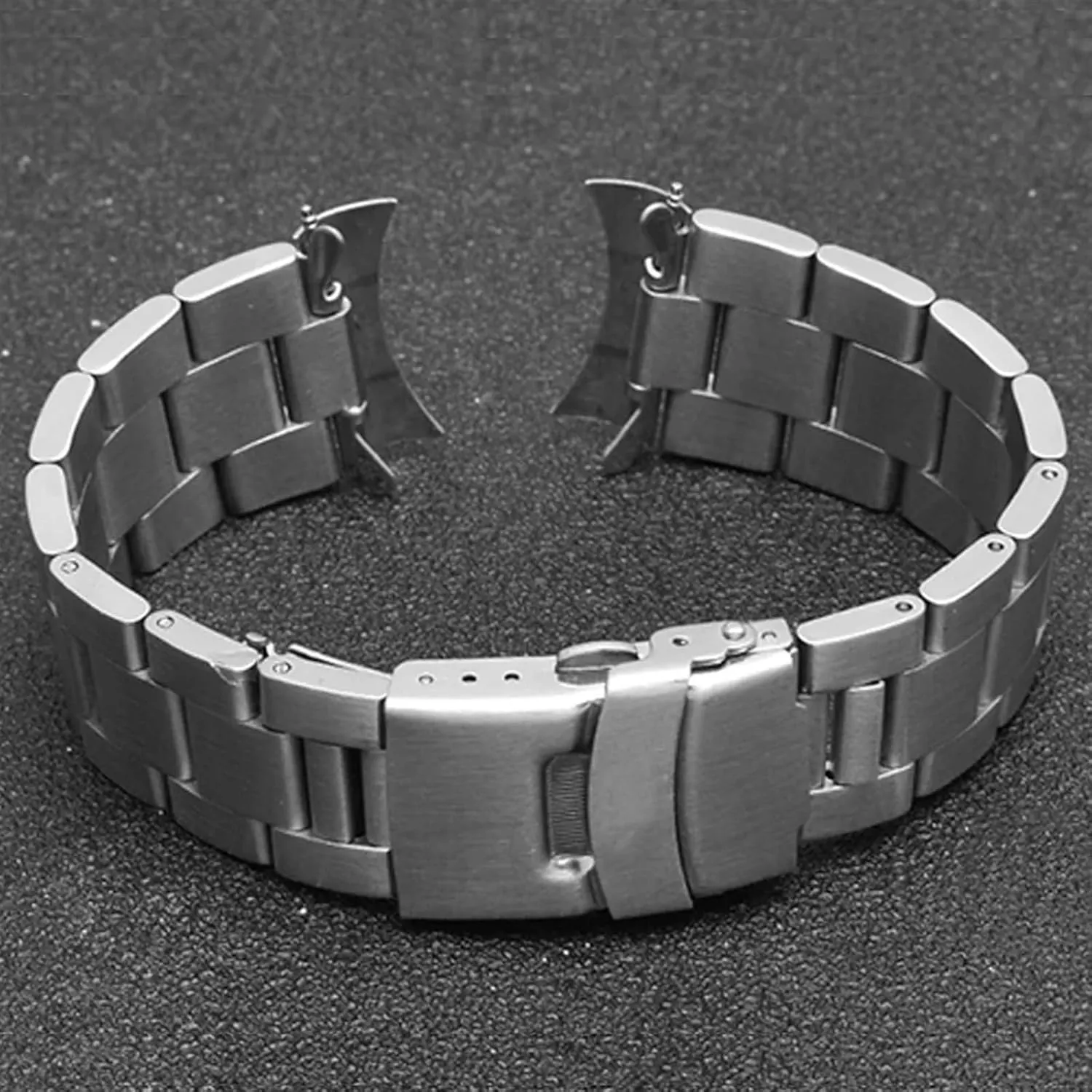 20mm 22mm Solid Stainless Steel Strap for Seiko SKX007 SKX009 for Jubilee Metal Curved End Diving Men Watch Band Bracelet Chain(SilverC with Logo,20mm)