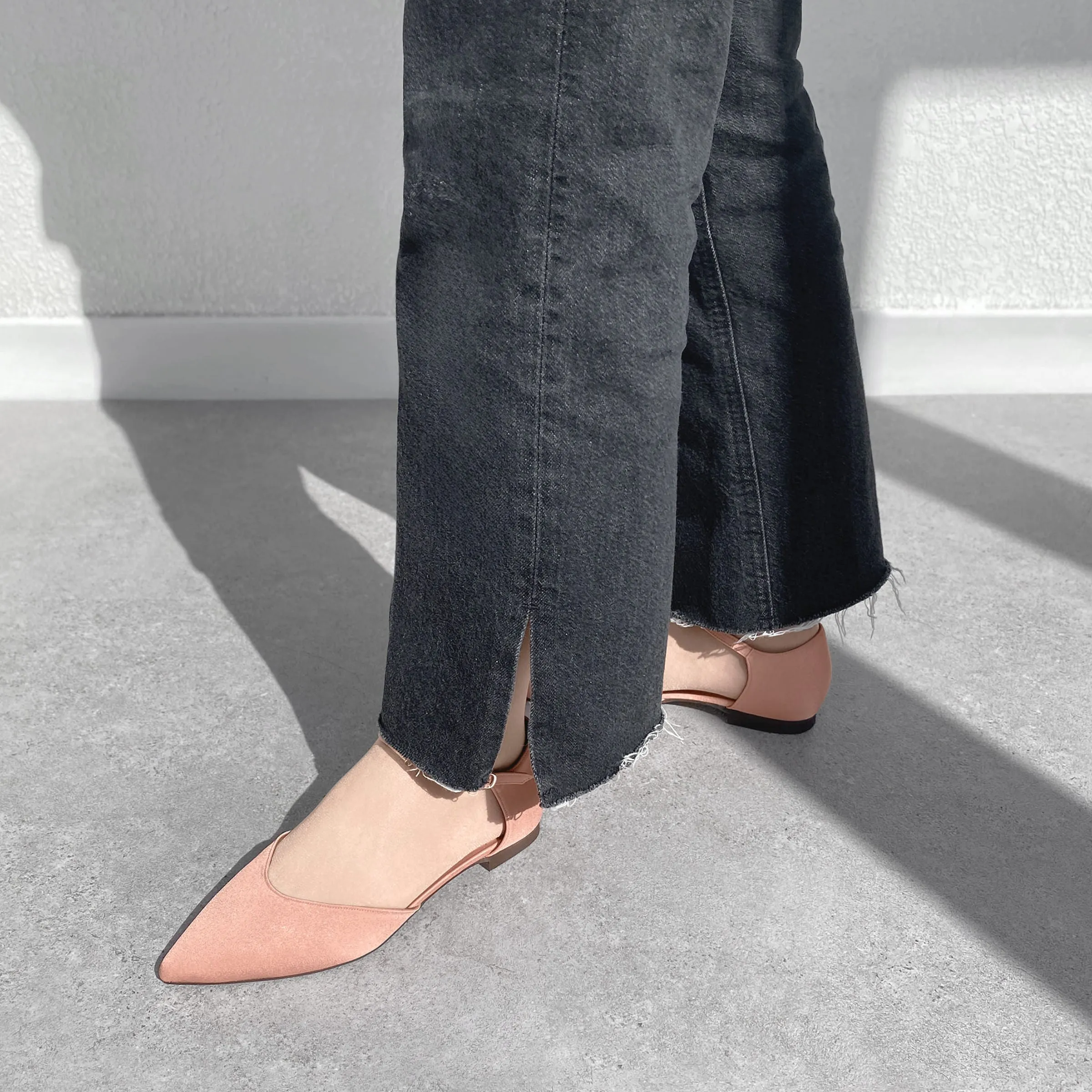 30%OFF: 2024SS: Ankle Strap D'Orsay Flat Shoes (m17030) Pink ST