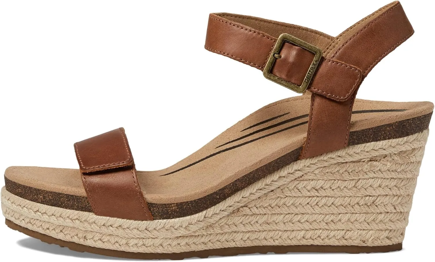 Aetrex Women's Sydney Orthopedic Quarter Ankle Strap Espadrille Wedge Sandals