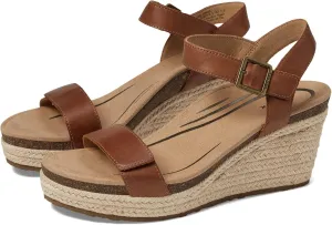 Aetrex Women's Sydney Orthopedic Quarter Ankle Strap Espadrille Wedge Sandals