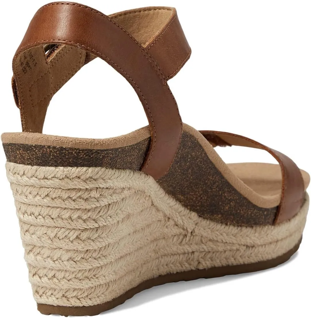 Aetrex Women's Sydney Orthopedic Quarter Ankle Strap Espadrille Wedge Sandals