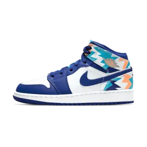 Air Jordan 1 Mid GS 'Geometric Print'
