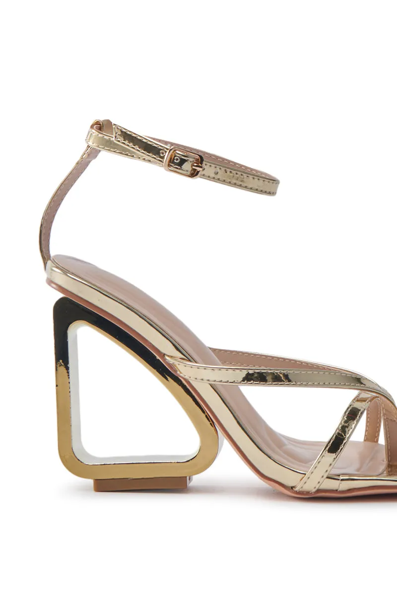 AKIRA BRANWEN GOLD WEDGE SANDAL