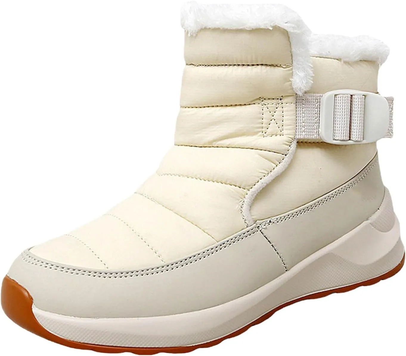 AMDBEL Snow Boots for Women Winter Warm Faux Fur Waterproof Ankle Booties Ladies Comfortable Short Ski Boots Outdoor Shoes