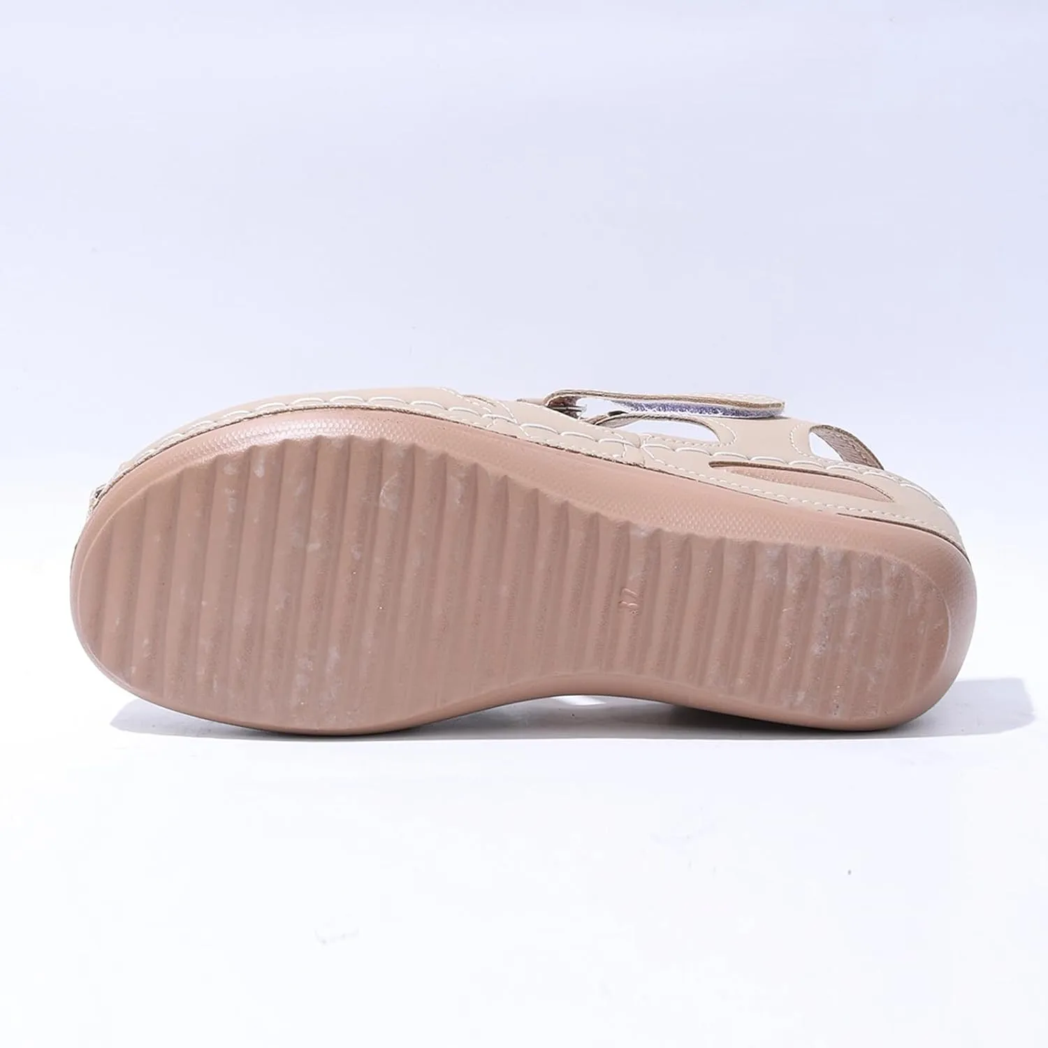 Arch Support Sandals for Women,Wide Width Orthopedic Closed Toe Cutout Caged Adjustable Strappy Summer Low Wedge Heel Sandal Ladies Comfy Cushioned Footbed Plantar Fasciitis Recovery Shoes