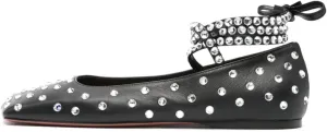 Arqa Crystal Ballet Flats for Women Sparkling Rhinestone Ankle Strap Ballerina Shoes Casual Mary Jane Flat Shoe