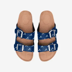 Atlanta Braves Womens Team Logo Double Buckle Sandal