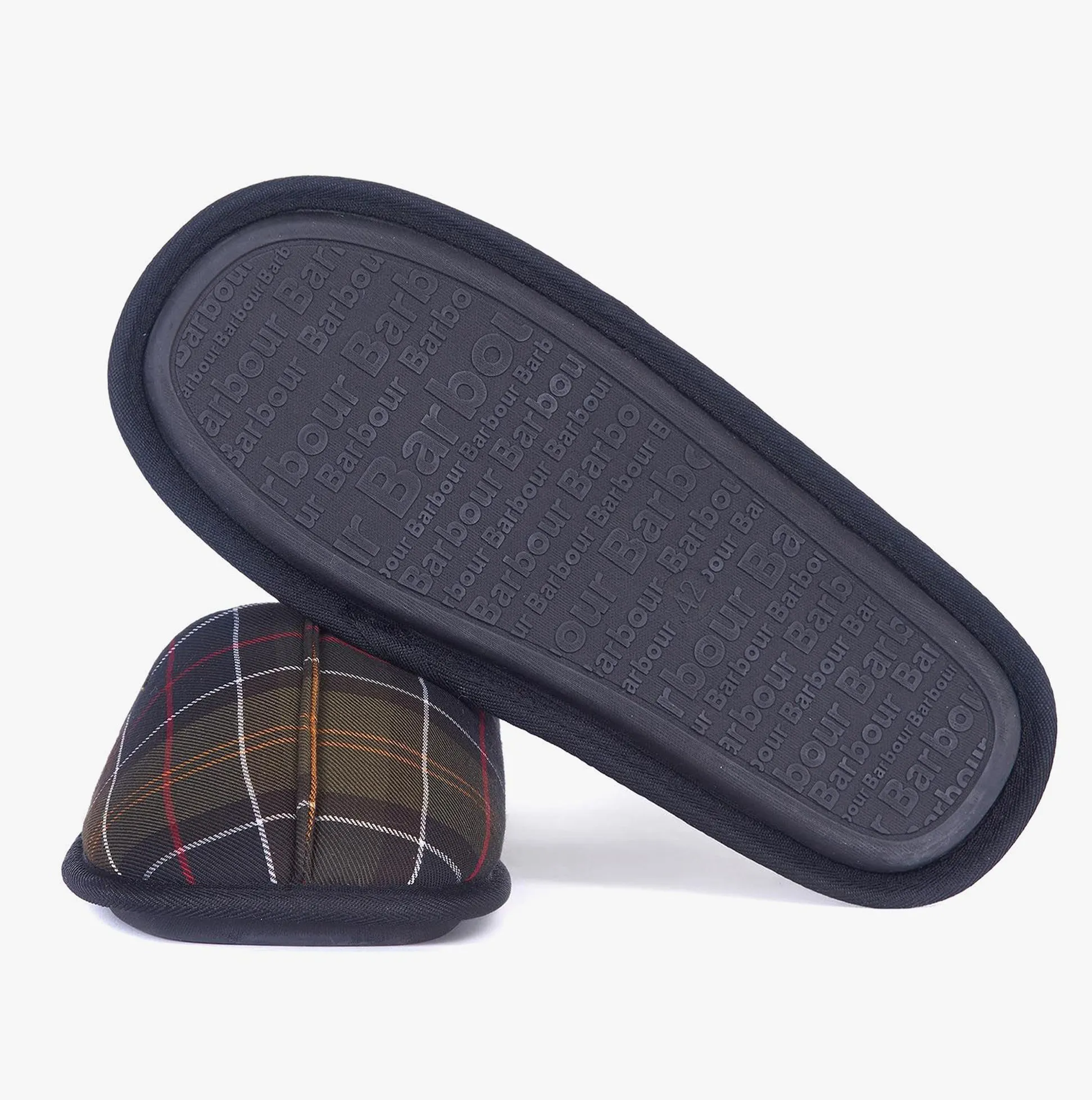 Barbour YOUNG Mens Slippers Recycled Classic Tartan