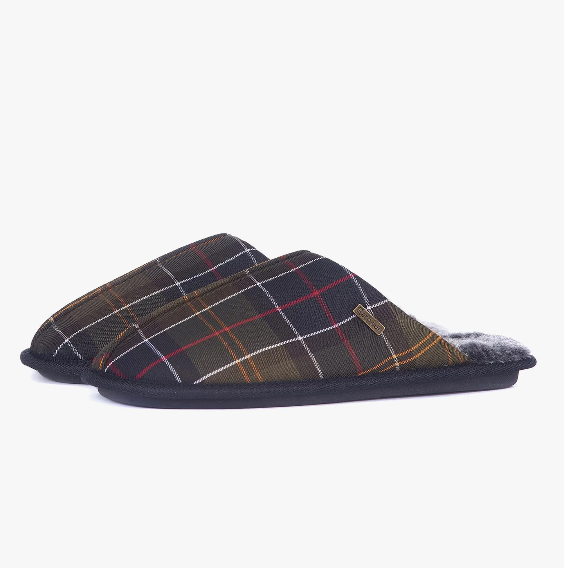 Barbour YOUNG Mens Slippers Recycled Classic Tartan