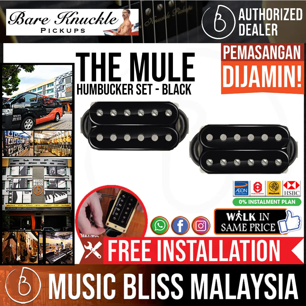 Bare Knuckle Humbucker The Mule Set - Black [Free In-Store Installation]