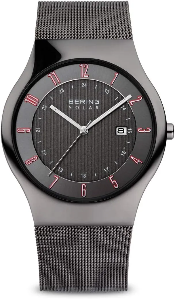 BERING Men Analog Solar Collection Watch with Stainless Steel Strap & Sapphire Crystal