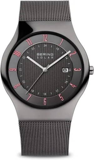 BERING Men Analog Solar Collection Watch with Stainless Steel Strap & Sapphire Crystal