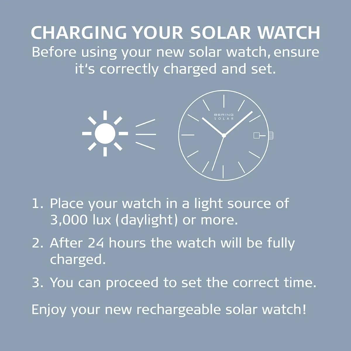 BERING Men Analog Solar Collection Watch with Stainless Steel Strap & Sapphire Crystal
