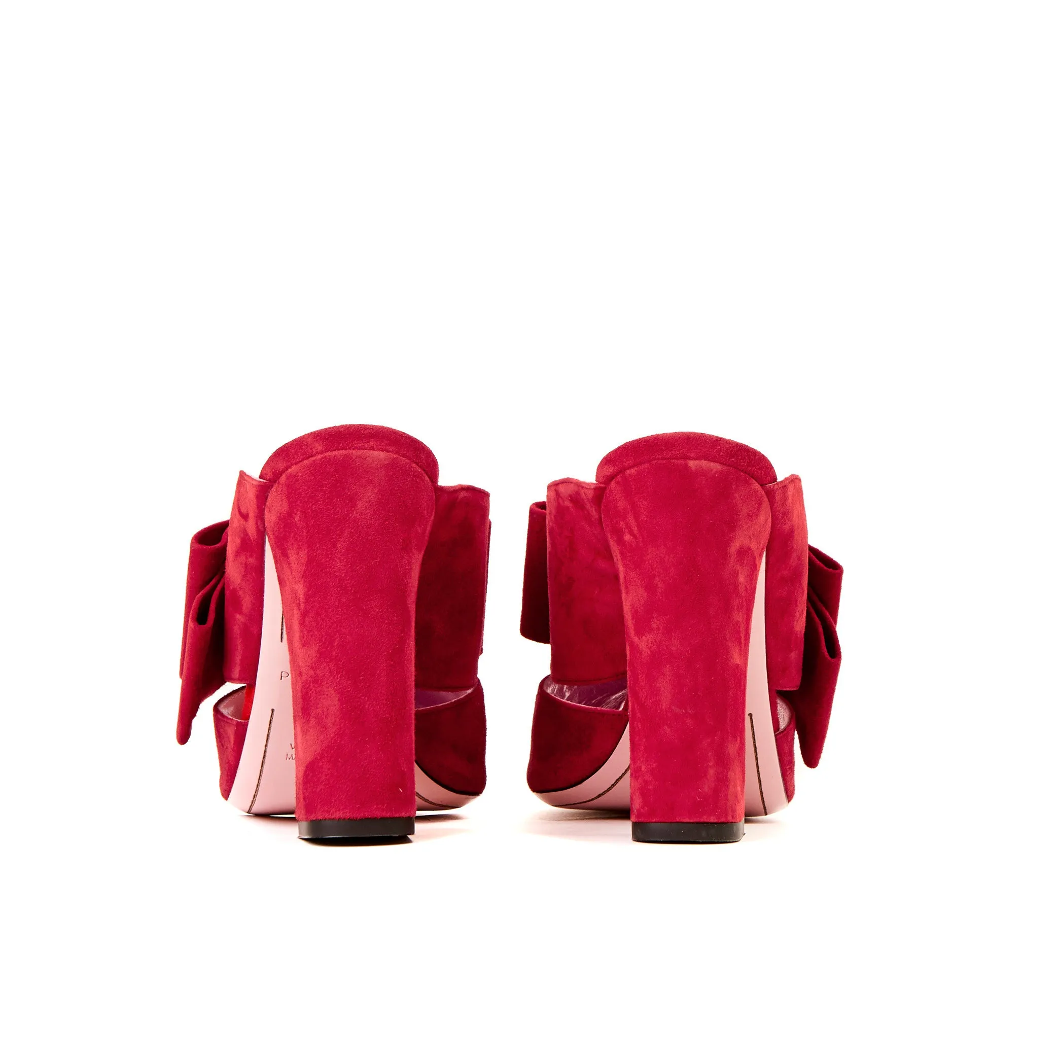 Bow Block Heel Mule
