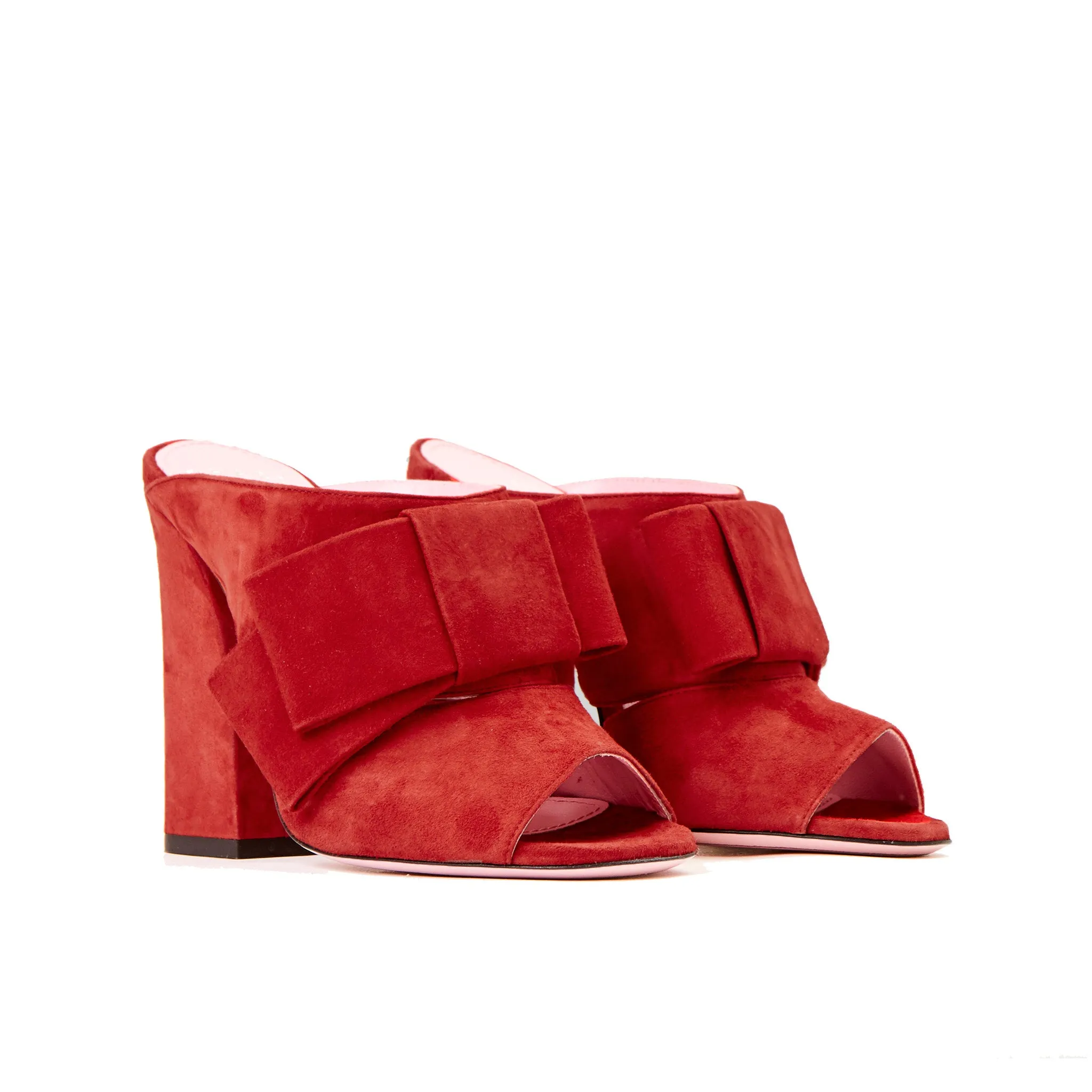 Bow Block Heel Mule