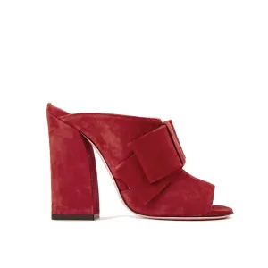 Bow Block Heel Mule