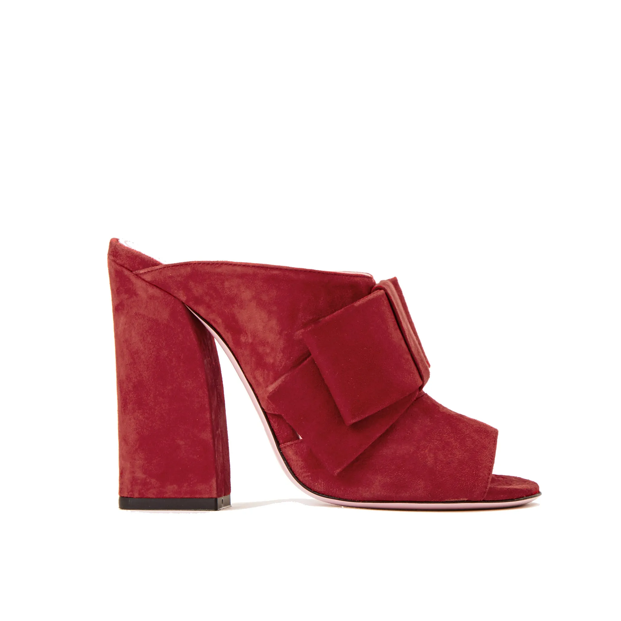 Bow Block Heel Mule