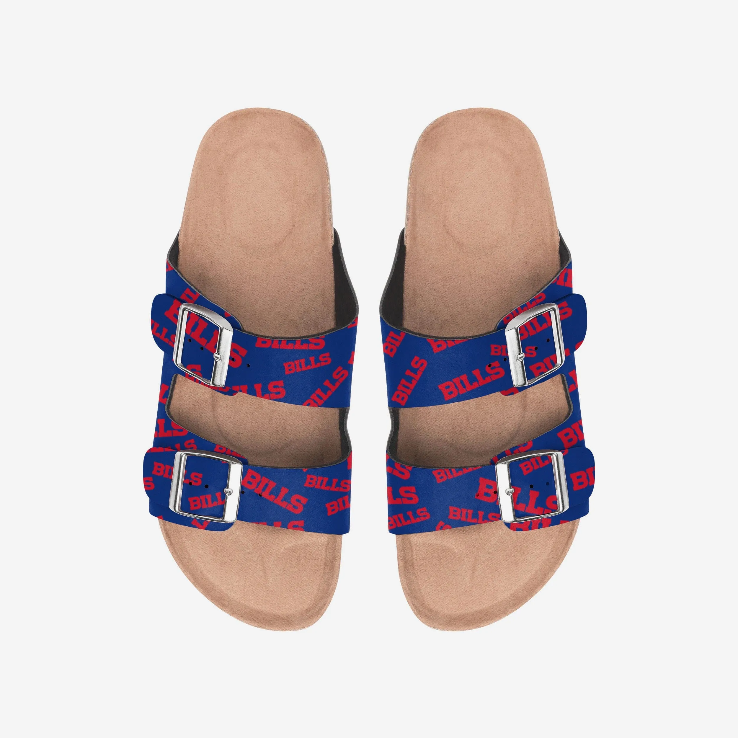 Buffalo Bills Womens Mini Print Double Buckle Sandal