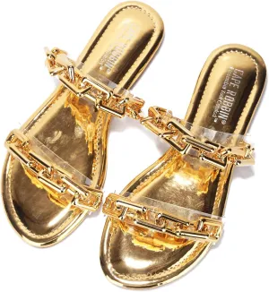 Cape Robbin Goldie Black Open Toe Mule Flat Classic Slip-On Comfort Slide Sandal