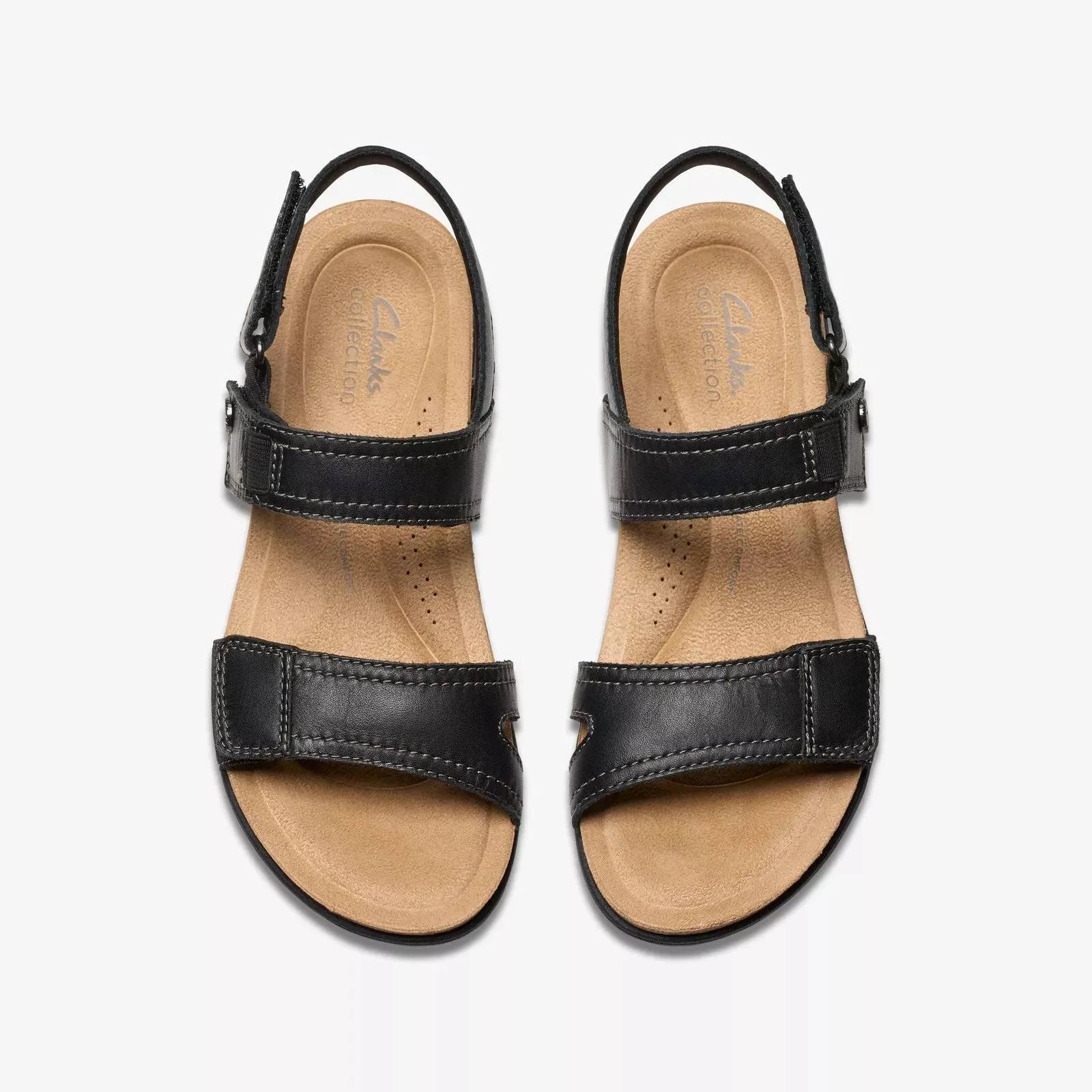 Clarks Women'sApril Clover Black Combi Leather 26181546
