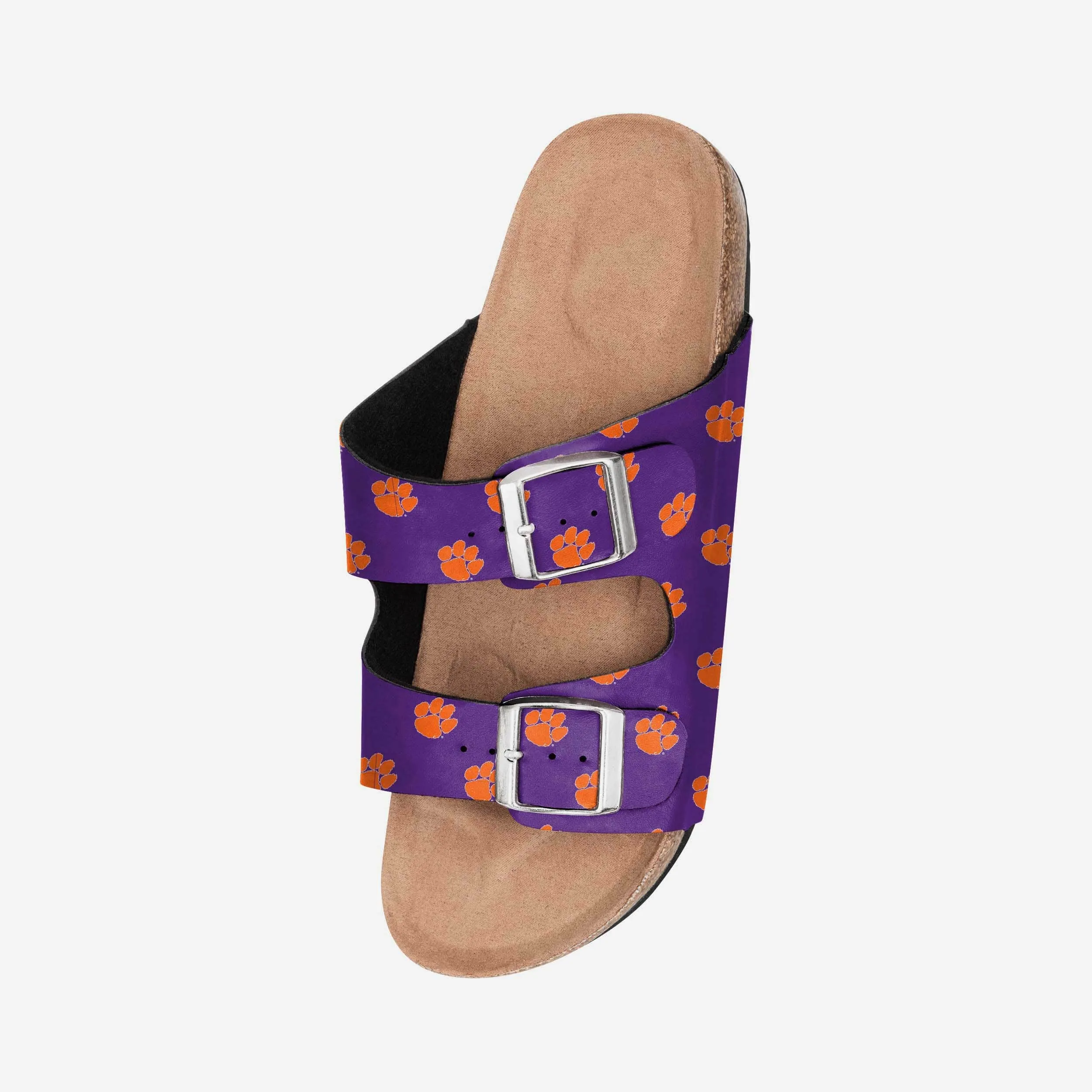 Clemson Tigers Womens Team Logo Double Buckle Sandal