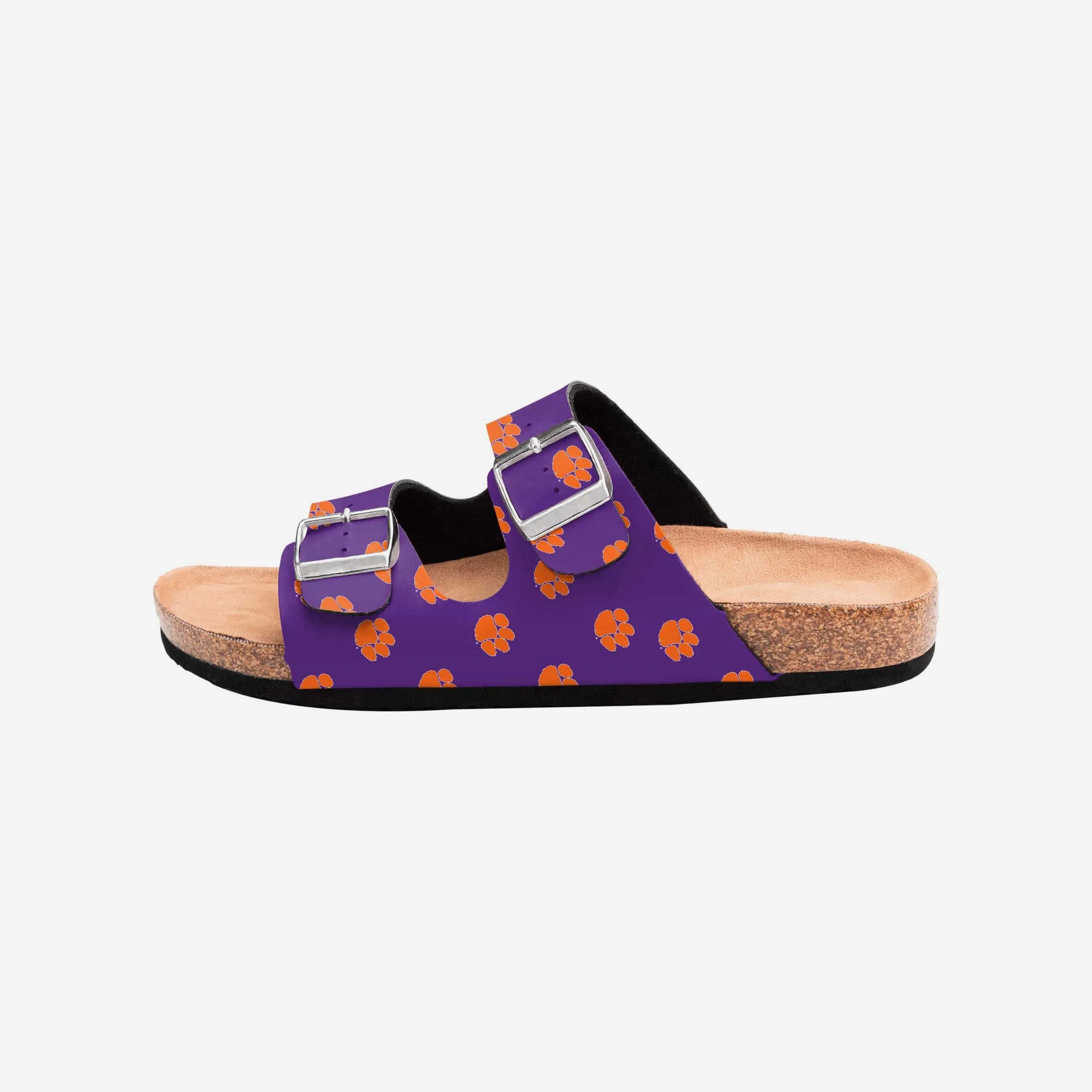Clemson Tigers Womens Team Logo Double Buckle Sandal