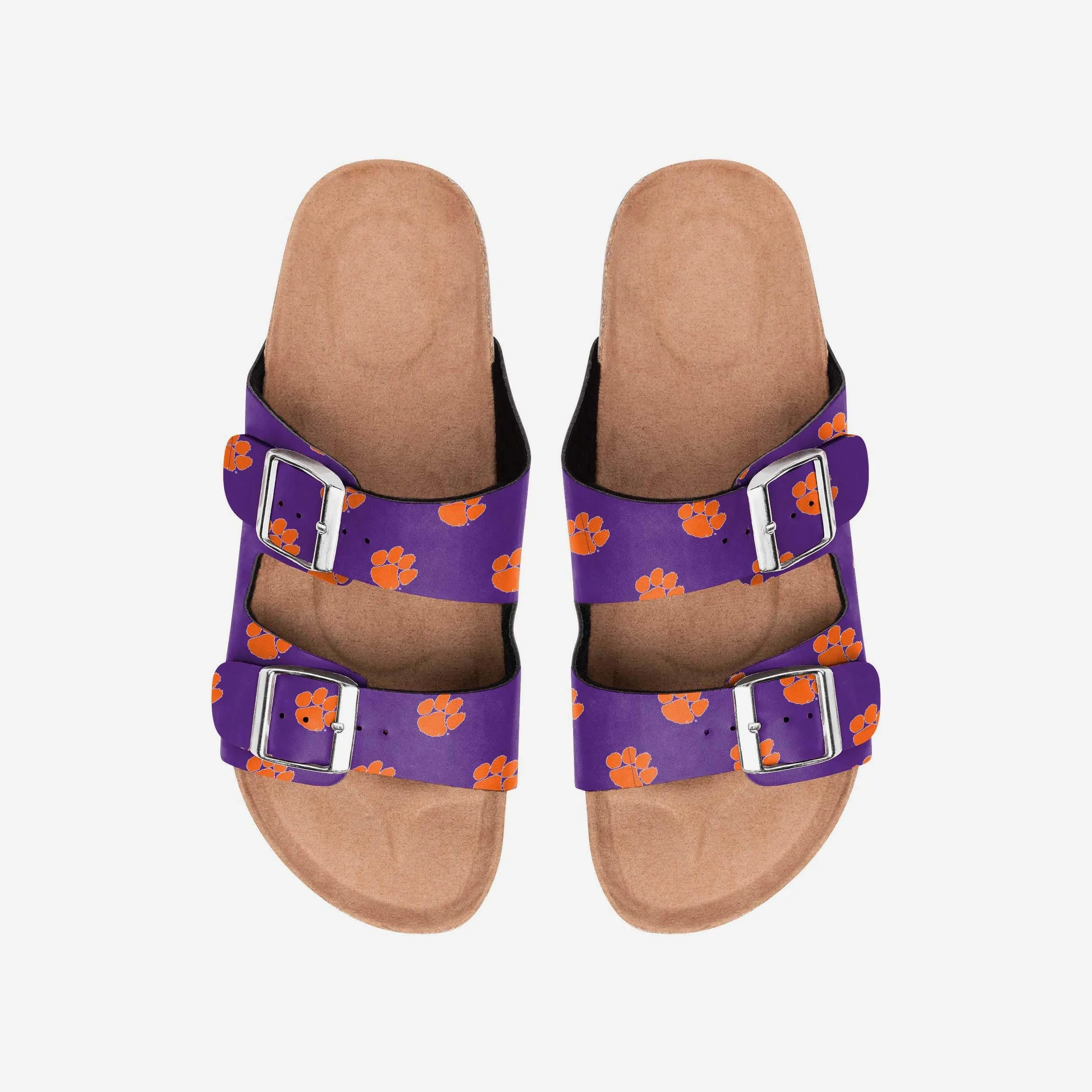 Clemson Tigers Womens Team Logo Double Buckle Sandal