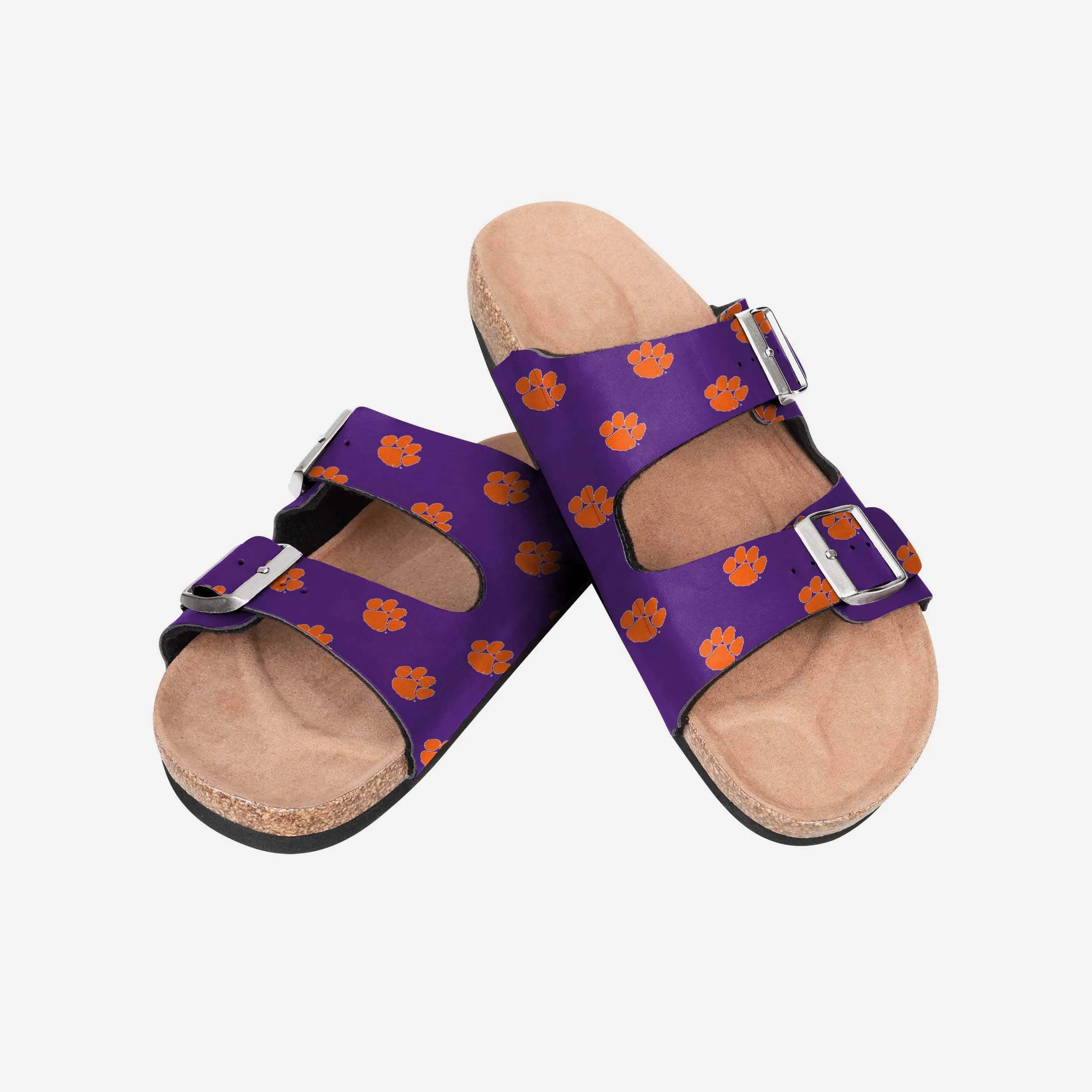 Clemson Tigers Womens Team Logo Double Buckle Sandal