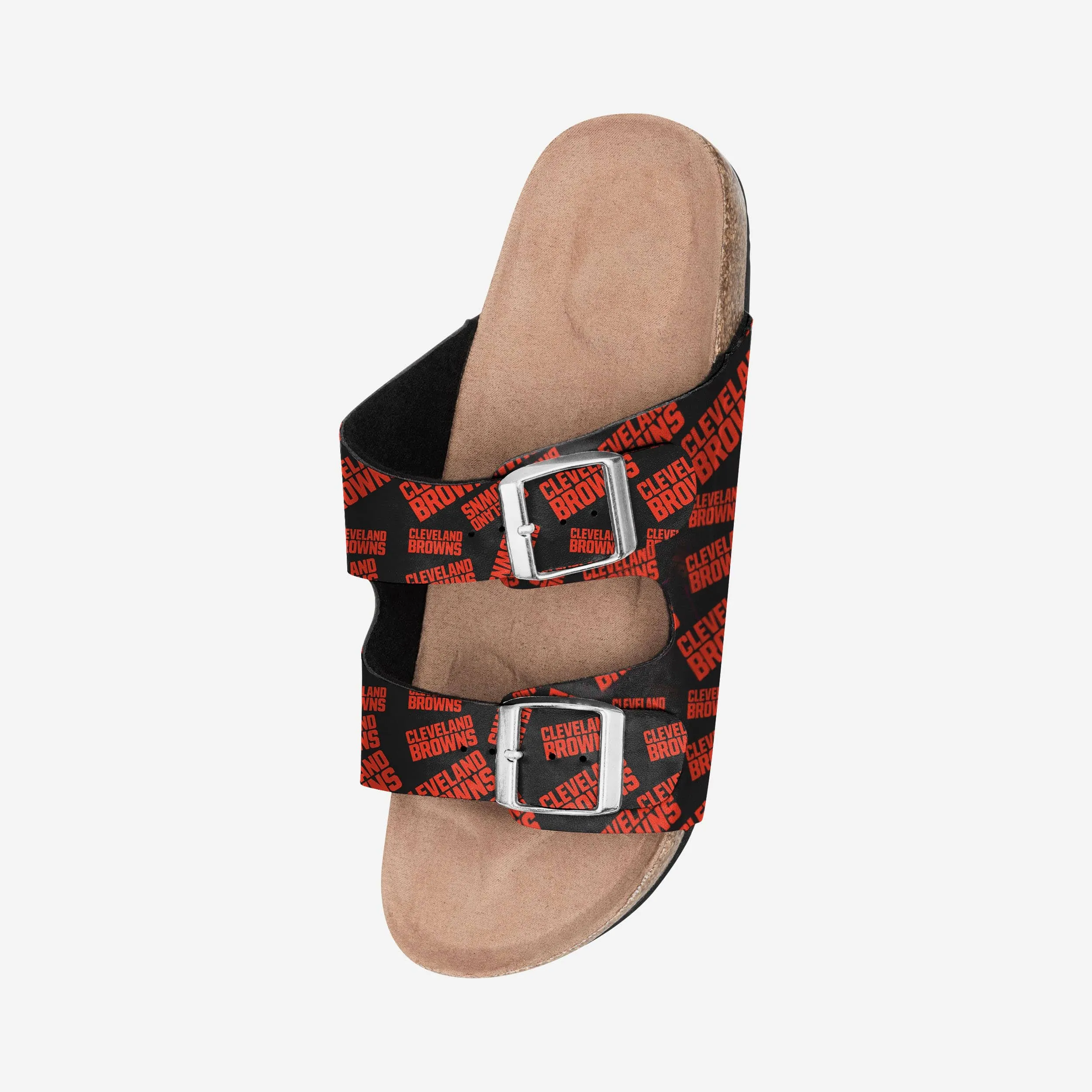 Cleveland Browns Womens Mini Print Double Buckle Sandal