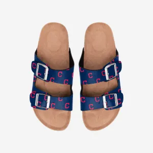 Cleveland Guardians Womens Team Logo Double Buckle Sandal