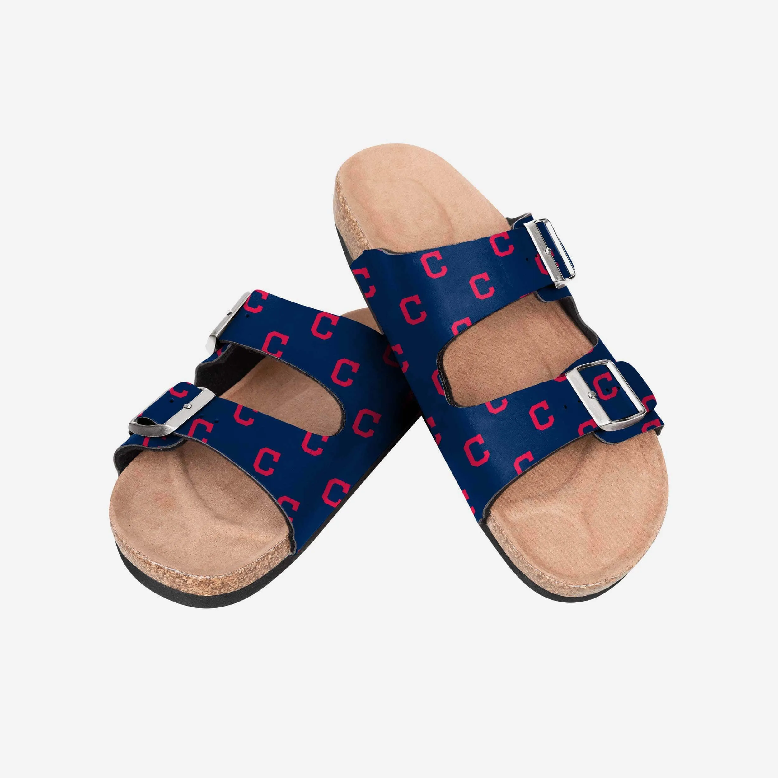 Cleveland Guardians Womens Team Logo Double Buckle Sandal