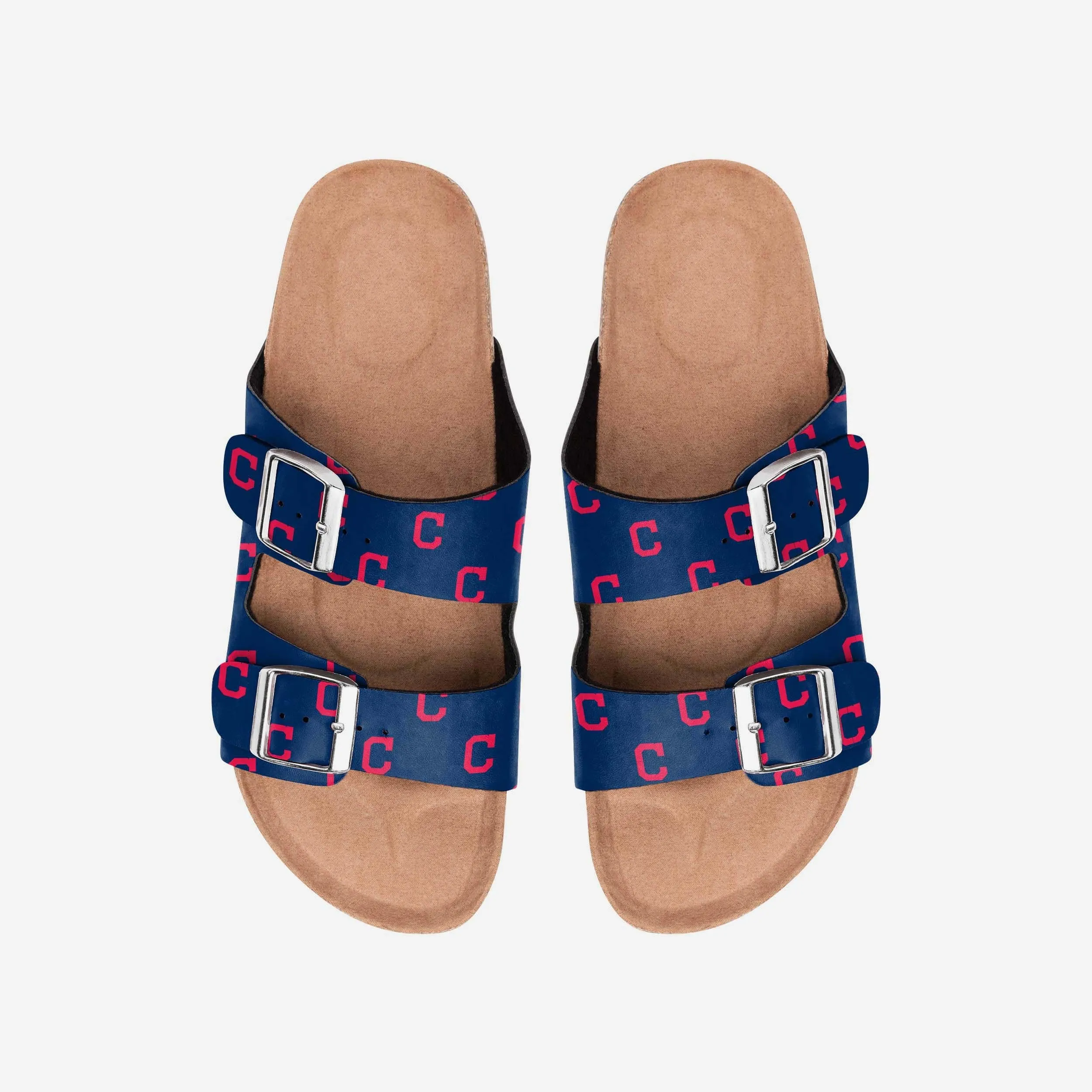 Cleveland Guardians Womens Team Logo Double Buckle Sandal