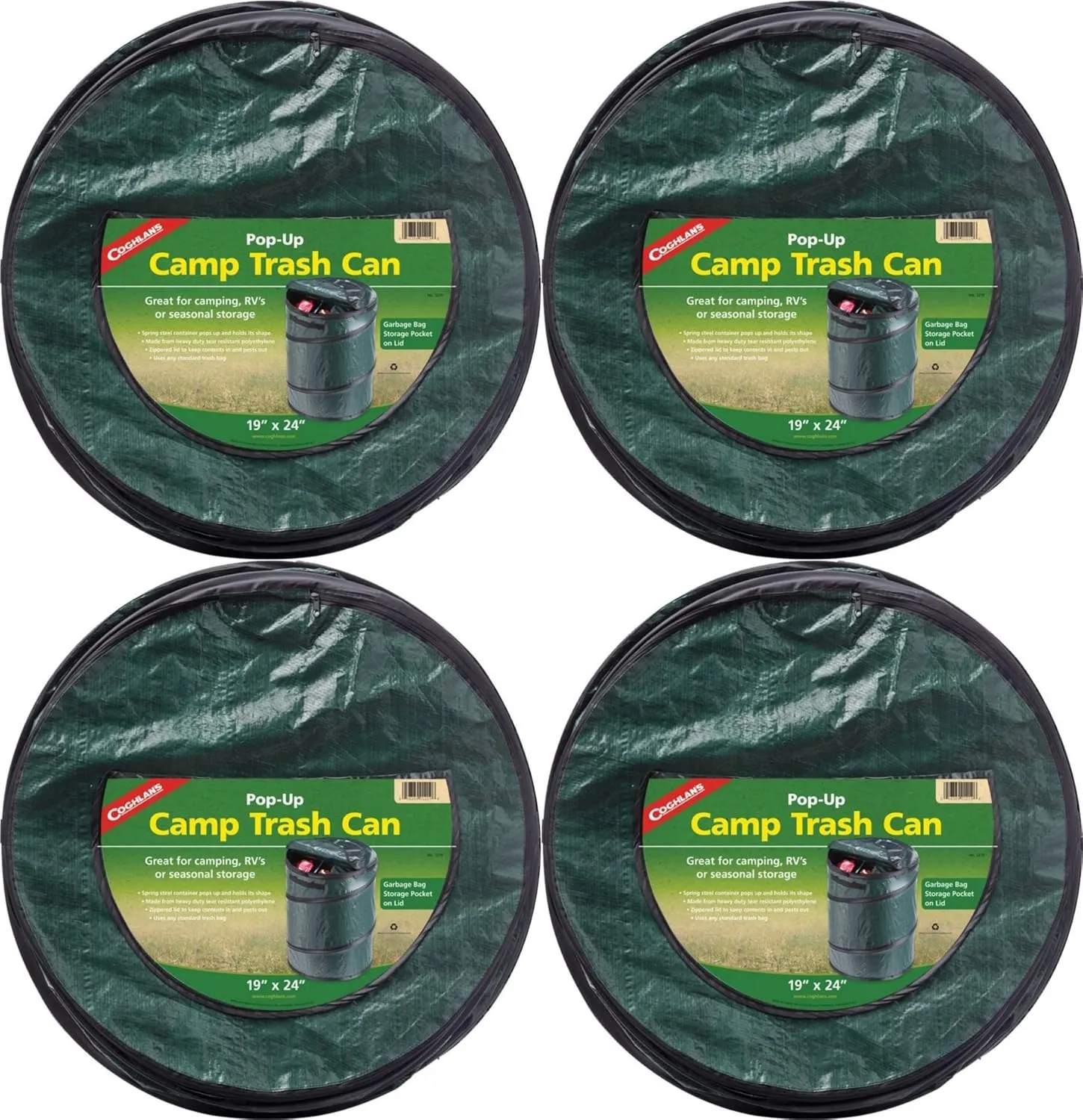 Coghlan's Pop-Up Trash Can, 4 Pack