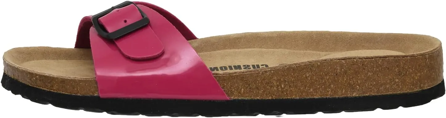 CUSHIONAIRE Women's Luca Cork footbed Sandal with  Comfort