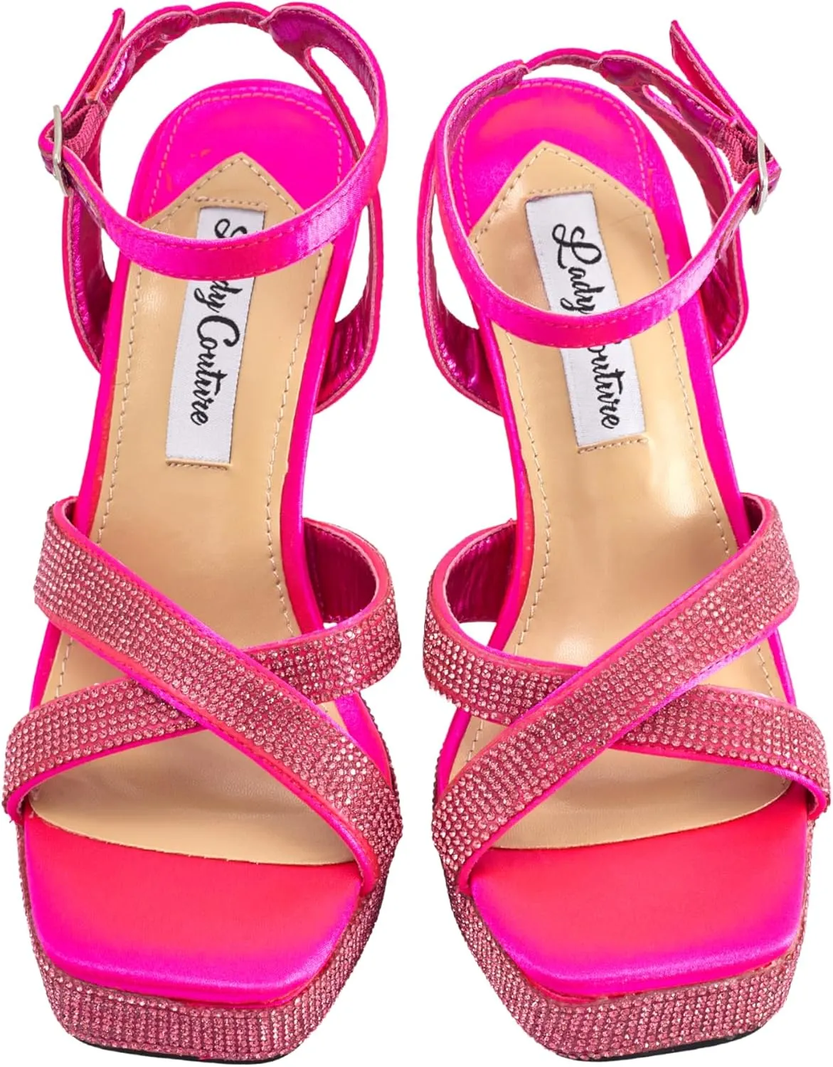 Daisy Rhinestone Heel Platform Sandal