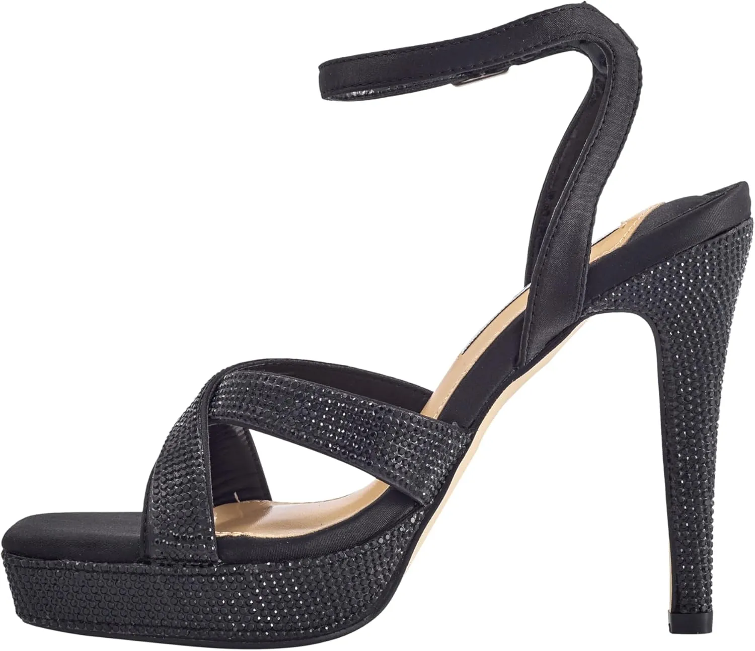 Daisy Rhinestone Heel Platform Sandal
