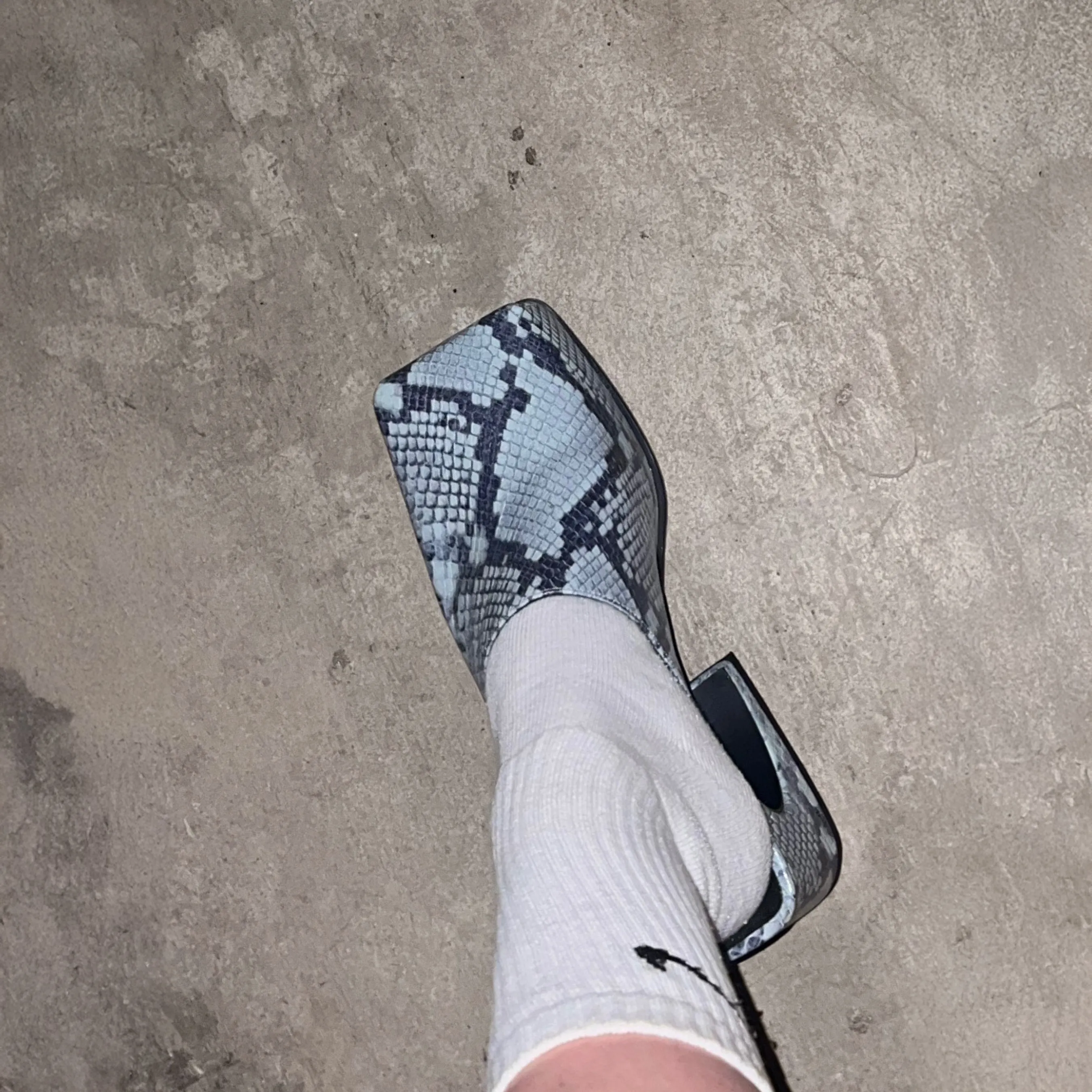 Denim Snake Sassy Mule
