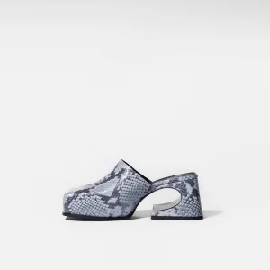 Denim Snake Sassy Mule