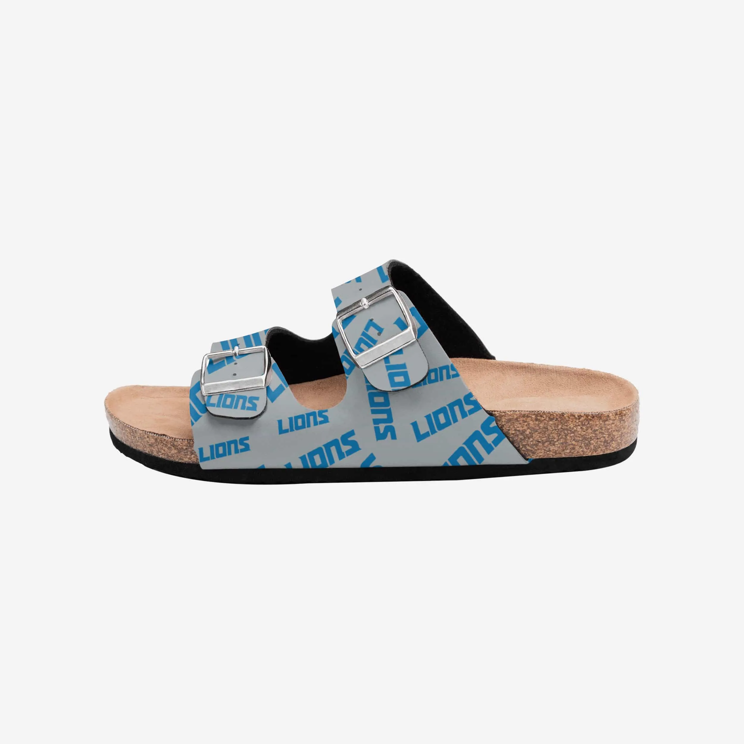 Detroit Lions Womens Mini Print Double Buckle Sandal