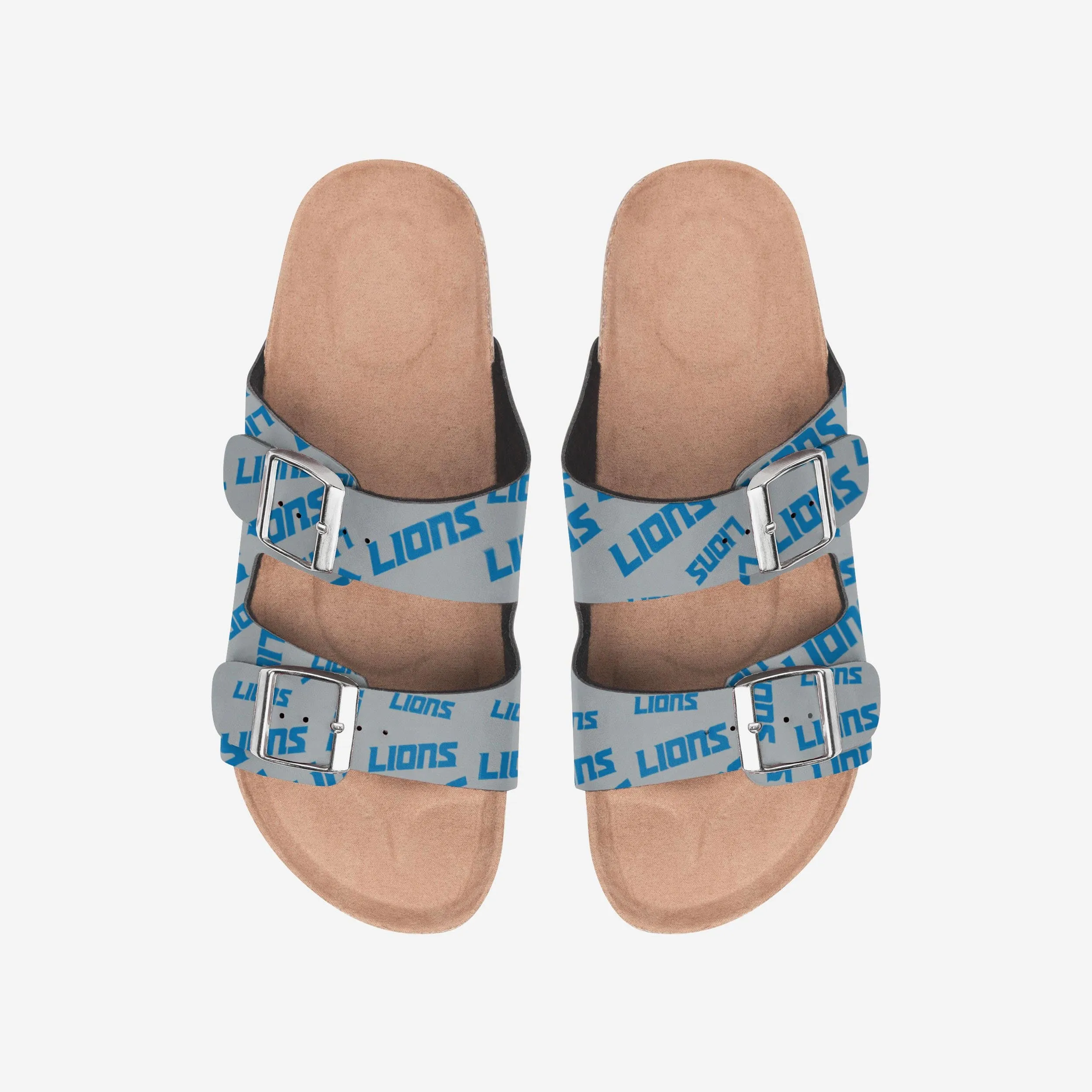 Detroit Lions Womens Mini Print Double Buckle Sandal