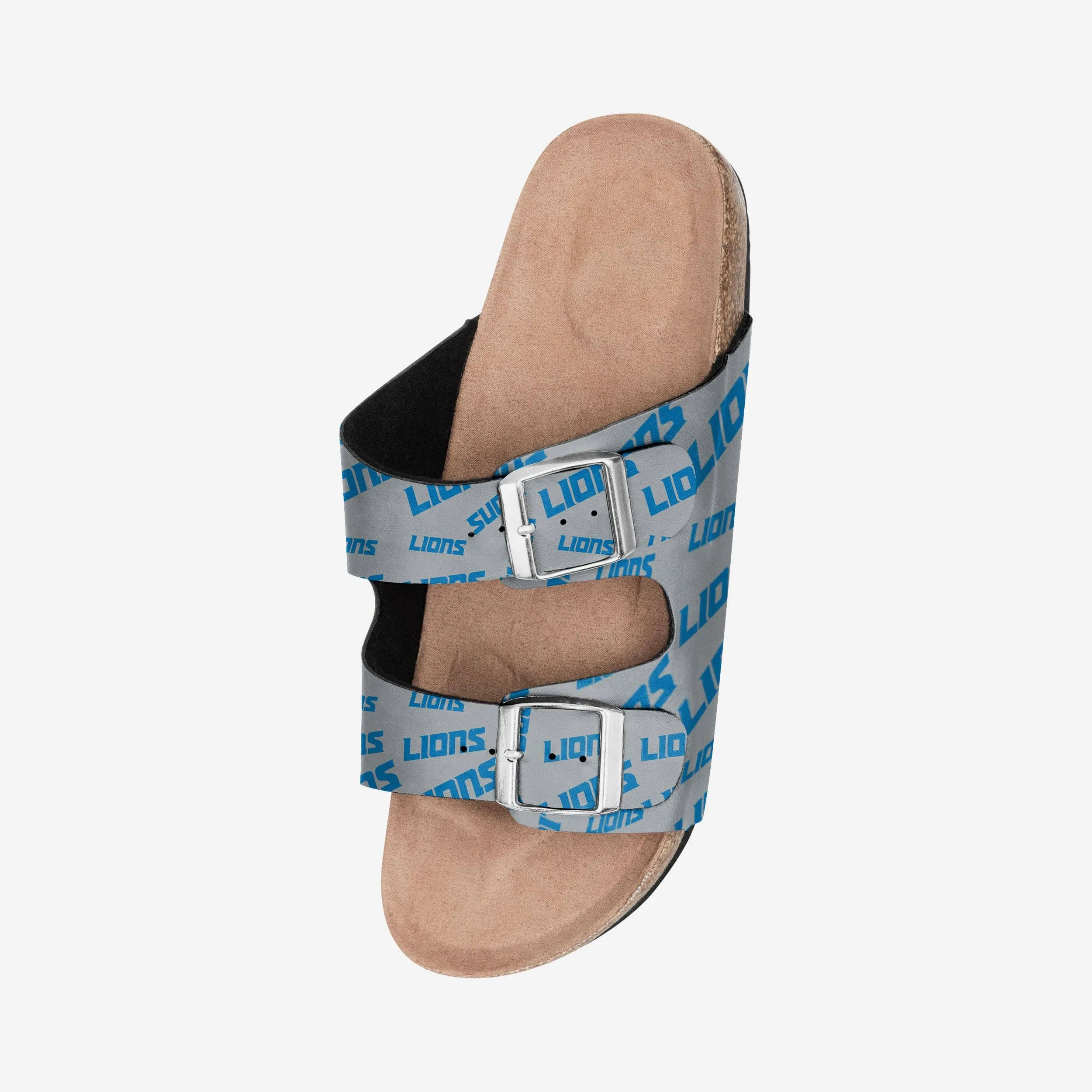 Detroit Lions Womens Mini Print Double Buckle Sandal