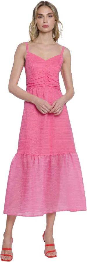 Donna Morgan Sweetheart Neck Strappy Cocktail Women | Midi Summer Dress for Wedding Guest