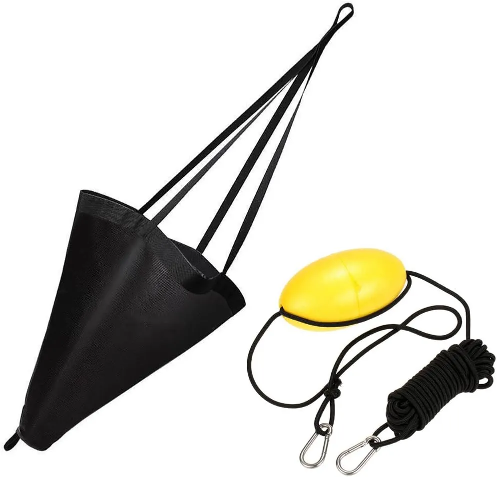 Drift Sock Sea Anchor Drogue with 30ft Kayak Tow Rope Line Buoy Ball Float Leash Sea Brake System for Marine Boat/Yacht/Jet Ski/Inflatable/Power Boat/Sail Boat