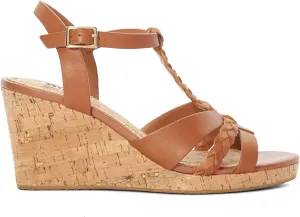 Dune London Women's Koali Wedge Sandal, Tan, 9