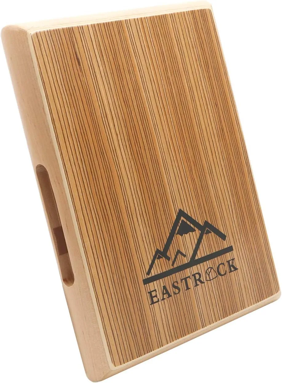 EastRock Travel Cajon Box Drum Flat Hand Drum Portable Wood Percussion Instrument with Adjustable Strings Carrying Bag