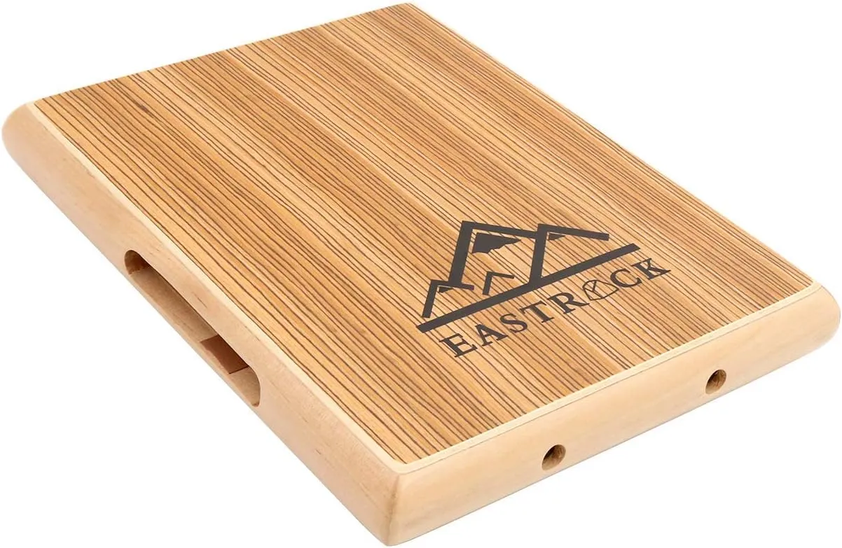 EastRock Travel Cajon Box Drum Flat Hand Drum Portable Wood Percussion Instrument with Adjustable Strings Carrying Bag