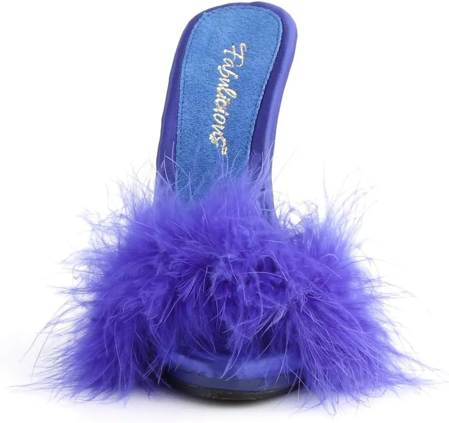 Fabulicious Women's Poise-501F Marabou Slipper